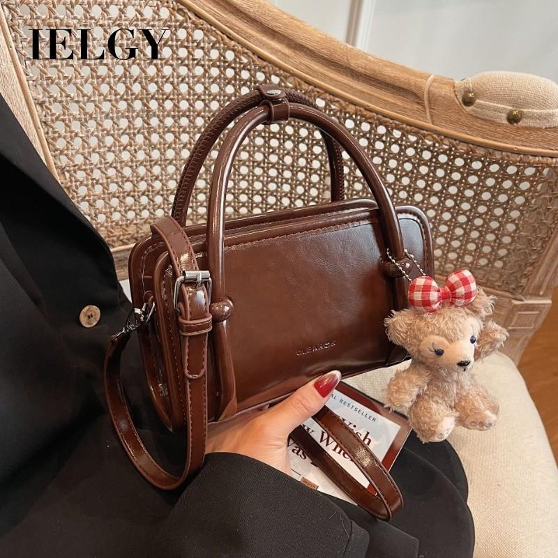 Ielgy Autumn Winter Fashion Retro Small Square Bag All-Match Crossbody