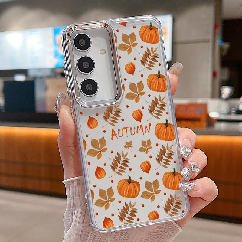 Чехол 'Призрачная тыква на Хэллоуин' для Samsung Galaxy S26 S25 Ultra S24 S23 S22 Plus S21 A16 A17 A26 A36 A37 A54 A55 A56 A57 5G Прозрачный мягкий чехол