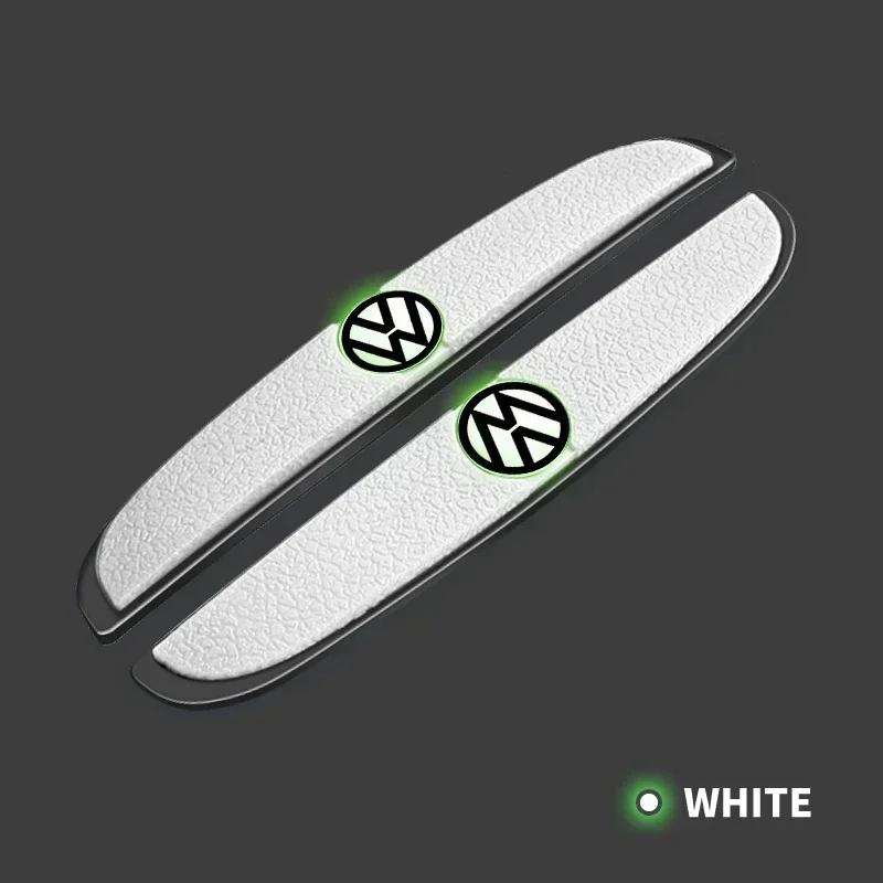 4pcs Rubber Bumper Strip Car Door Anti-Collision Emblem Sticker For VW GTI Polo Golf Passat Tiguan Arteon Touareg Taigo Caddy