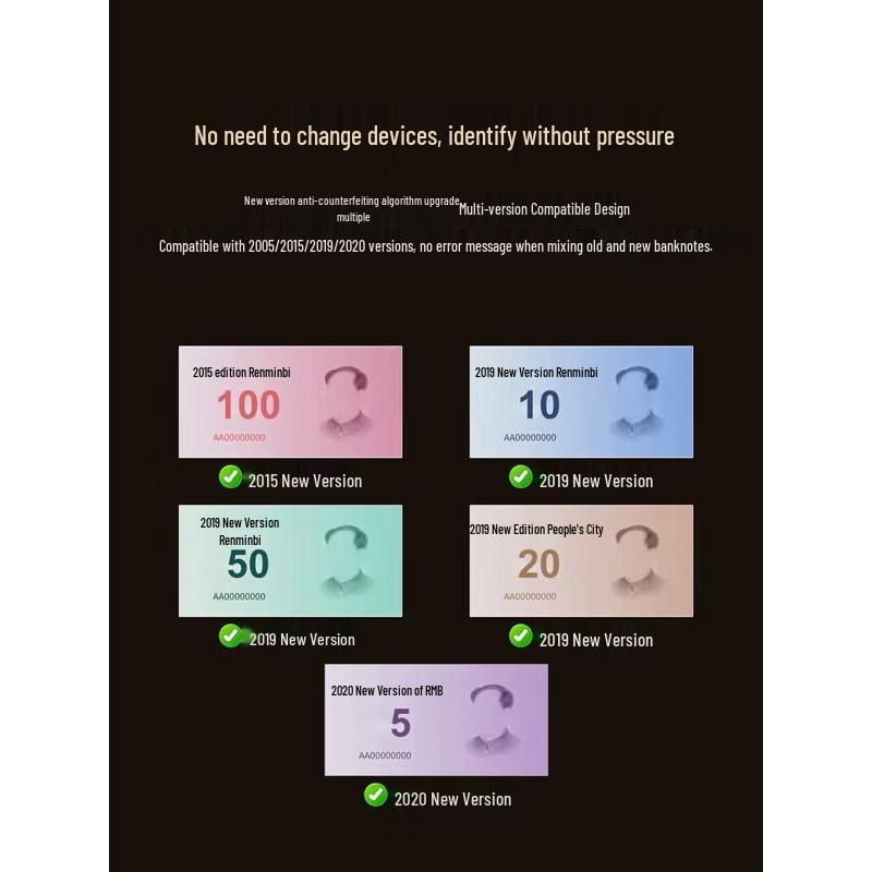 Умный счетчик и детектор банкнот Comet Smart RMB, штекер CN (адаптер в комплекте)