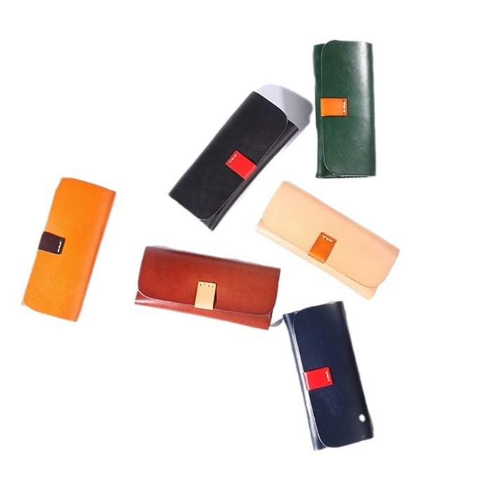 "25 Чехлов для очков из натуральной кожи - Контрастный цвет, Магнитная застежка, Коровья кожа растительного дубления, Ультратонкий дизайн"
