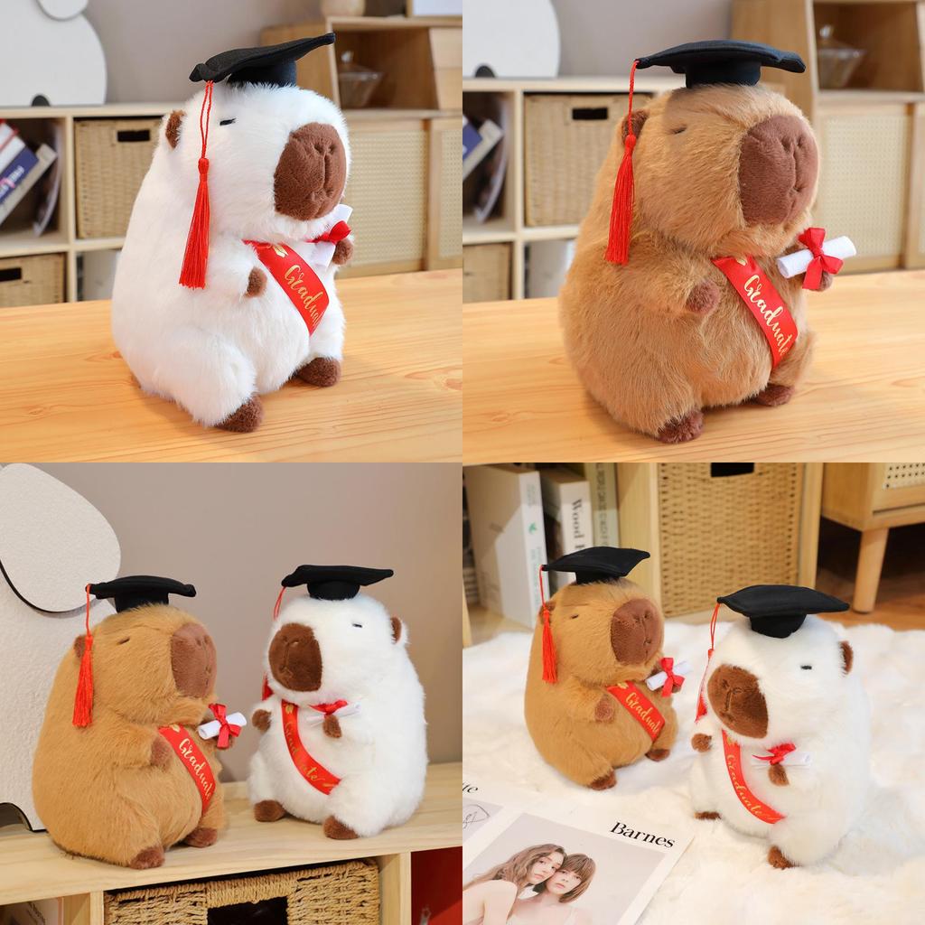 Stuffed Capybara Graduation Toy Commemorative Plush Doll Gift For Exams Students