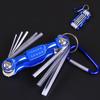 Folding Hexagon Wrench Set Hexagon Screwdriver Flat Head Allen Wrench Hand Tools Metal Portable Set