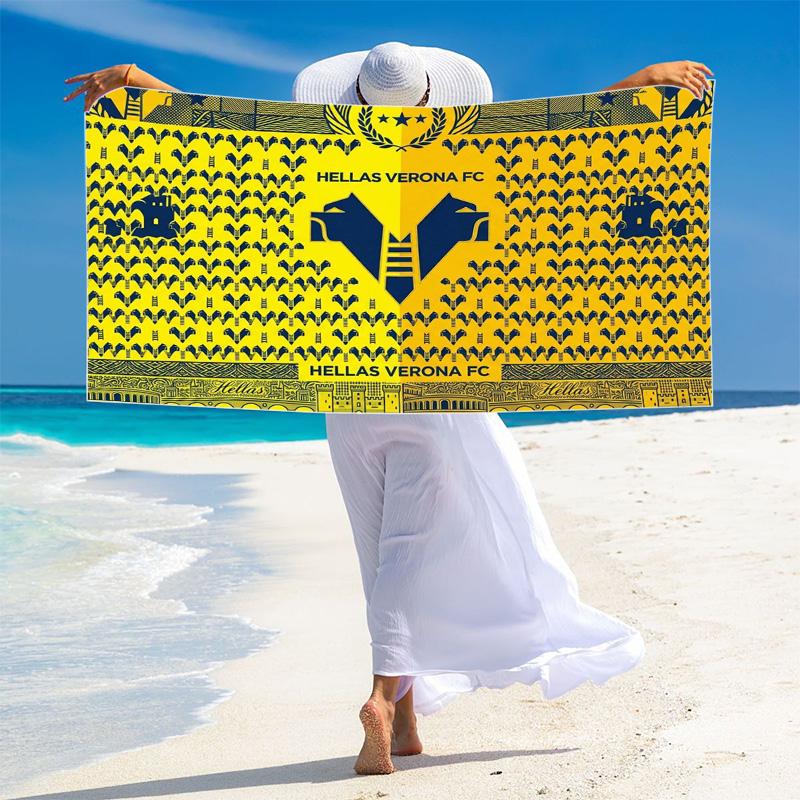 Hellas Verona Print Beach Towel, Large Soft Quick Dry Towel for Beach Camping Swimming