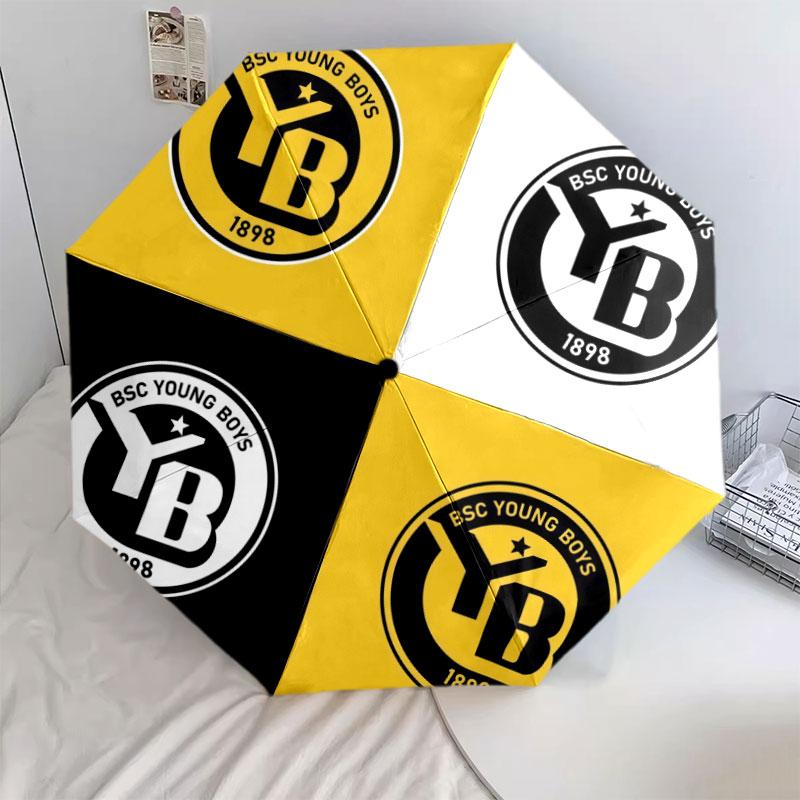 Узор BSC Young Boys, автоматический складной зонт, портативная и складная конструкция, 8 спиц, рождественский или праздничный подарок.