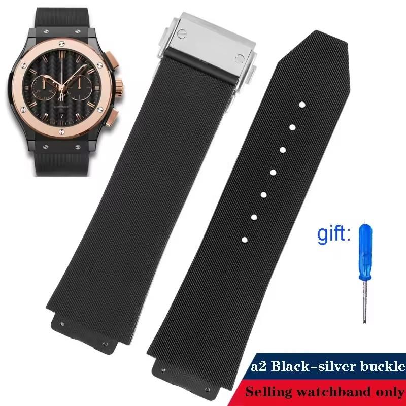 Силиконовый ремешок для часов HUBLOT Hengbao HB Yubo classic fusion big bang Водонепроницаемый резиновый ремешок для часов выпуклое крепление 26 * 19 мм