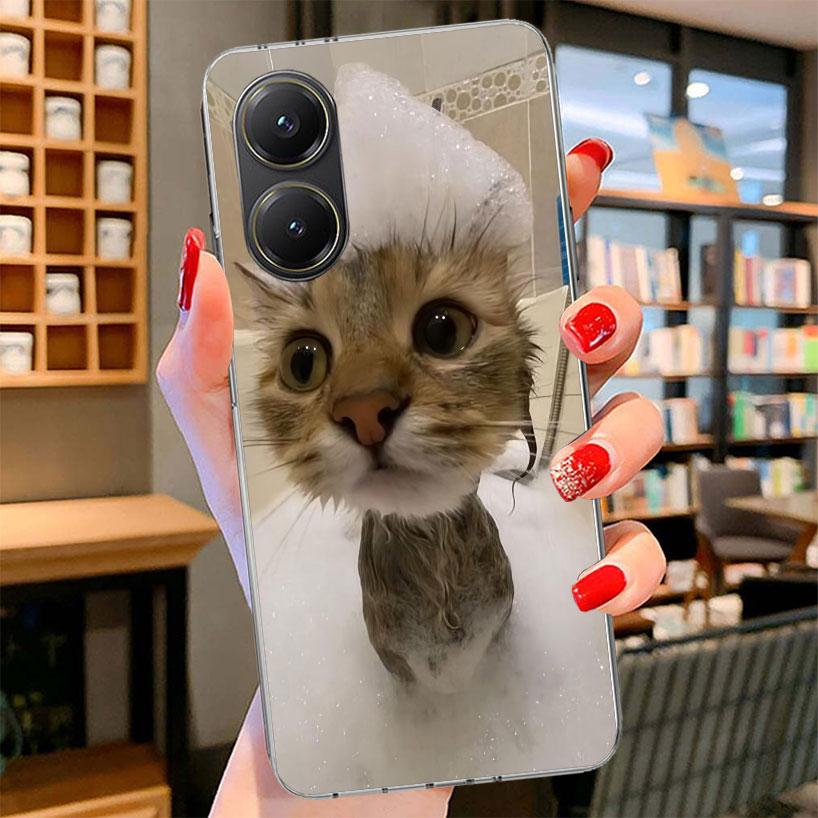 Pet Cat Funny Memes Phone Case For Xiaomi Poco F7 Ultra X7 X6 X5 Pro M7 Redmi 15C 15 13C 13 12C 12 10C 10 9A 9C 9T 9 Shell Poco