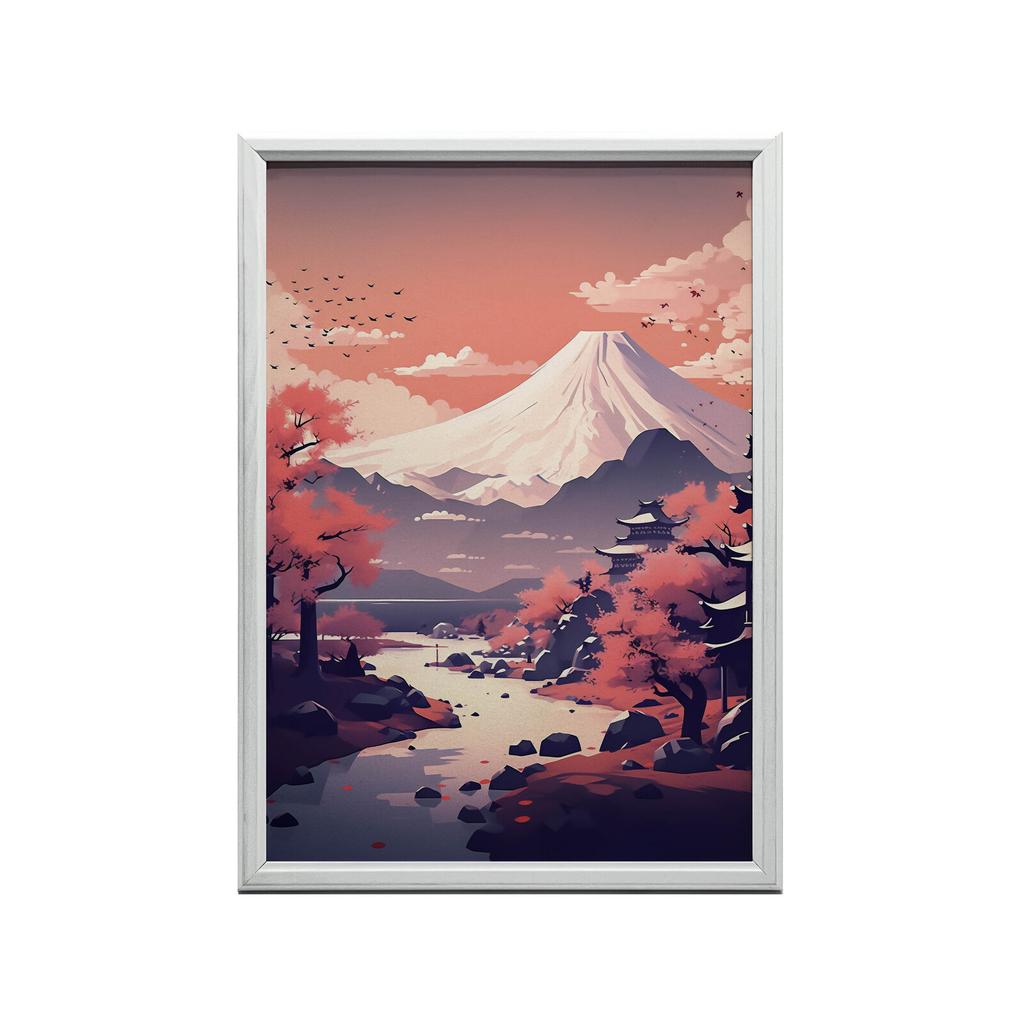 Abstrakcyjny Wulkan Abstrakcyjny Wulkan, 30X40 Cm, Rama Aluminiowa Czarna, Papier Matowy 230 Gsm