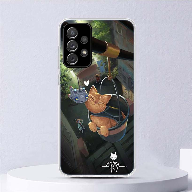 Мягкий чехол Stray Cat Game для Samsung Galaxy A16 A15 A14 A13 A56 A55 A54 A53 Чехол для телефона A26 A36 A25 A35 A24 A34 A23 A33 A15 A14