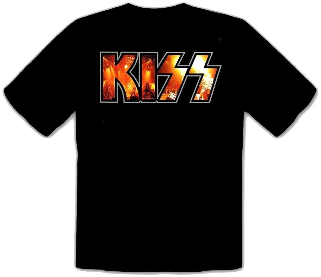 Черная детская футболка с логотипом KISS - Музыкальный рок -280-SW-Kids-