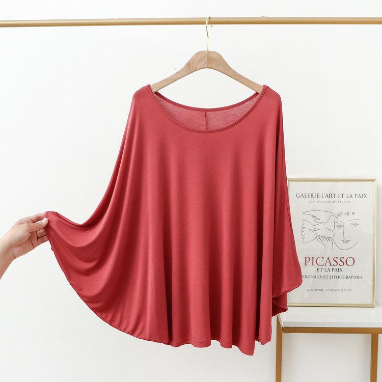 Plus Size 200 Jin Women's Batwing Sleeve Long Sleeve Modal T-Shirt