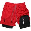 Мужские шорты Anime Performance GYM Casual Sports Summer Compression Shorts Workout Running Mesh 2 In 1 Sport Shorts