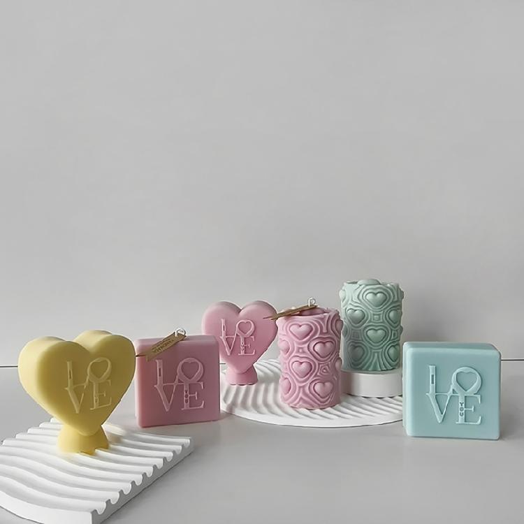 Форма для изготовления свечей ручной работы с украшением в виде письма с признанием в любви для домашнего декора