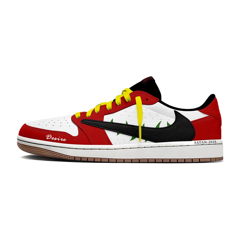 Travis Scott X Jordan Air Jordan 1 Винтажные Баскетбольные Кроссовки Женские Низкие Желто-Зеленые DZ4137-700(Команда1868- )