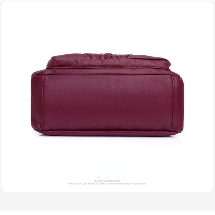 Новая женская сумка на плечо из промытой водой кожи, мягкая кожаная сумка через плечо, винтажная модная простая многослойная женская сумка для мам среднего возраста