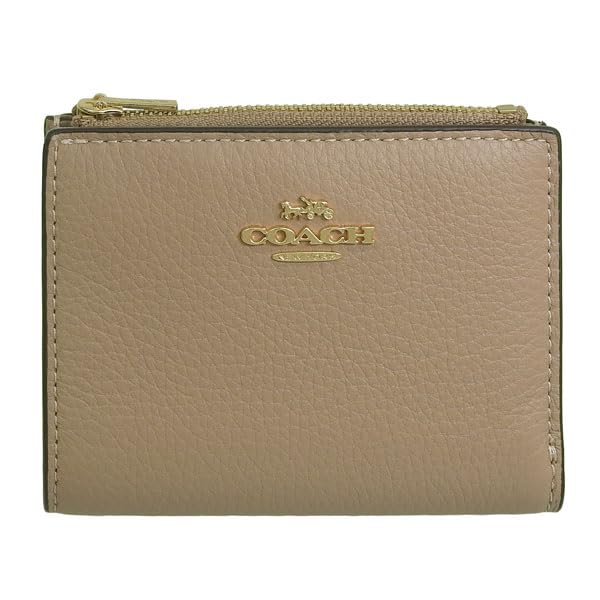 Wallet Bifold Folding Wallet Compact Outlet Brand Leather PBL LEATHER BIFOLD WALLET CM315 [Coach] Women's (TAUPE/Beige) [Item]