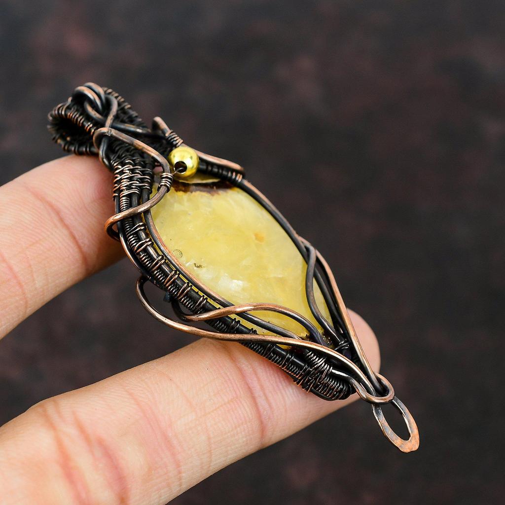 Септрианский медный кулон, медная проволока, обернутые ювелирные изделия, кулон с драгоценным камнем, подарок для особого случая, септические украшения для женщин, ювелирные изделия из медной проволоки