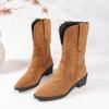 Fashion Women's Boots Faux Suede Winter 2024 New Designer Luxury Casual Low Heeled Women's Shoes Elegant 35-43 Ladies Knee High Boots
