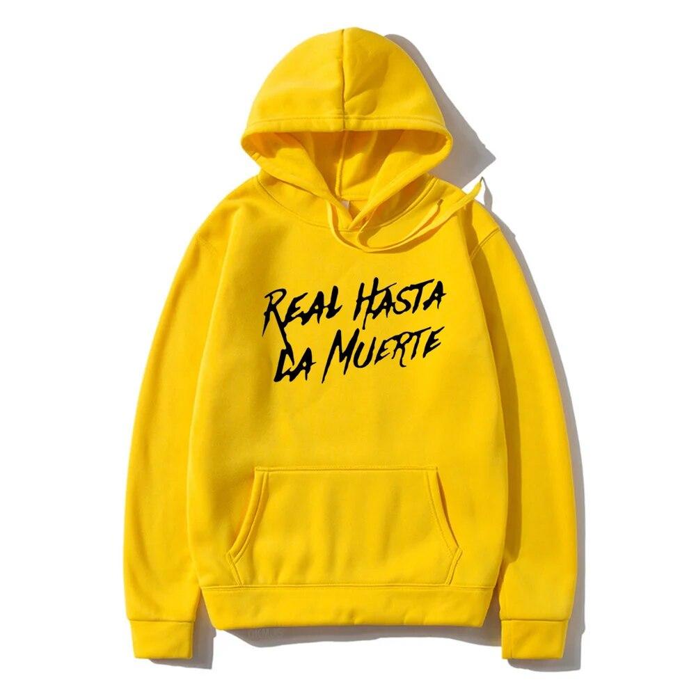Толстовки с принтом Anuel AA, толстовка, пальто, повседневный спортивный костюм Real Hasta La Muerte, костюм унисекс, женская одежда, пуловер с капюшоном в стиле аниме