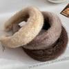 Повязка на голову Maillard Plush, Осенне-зимний головной убор высокого класса, Мягкая широкая плюшевая повязка для очищения лица и укладки волос для женщин
