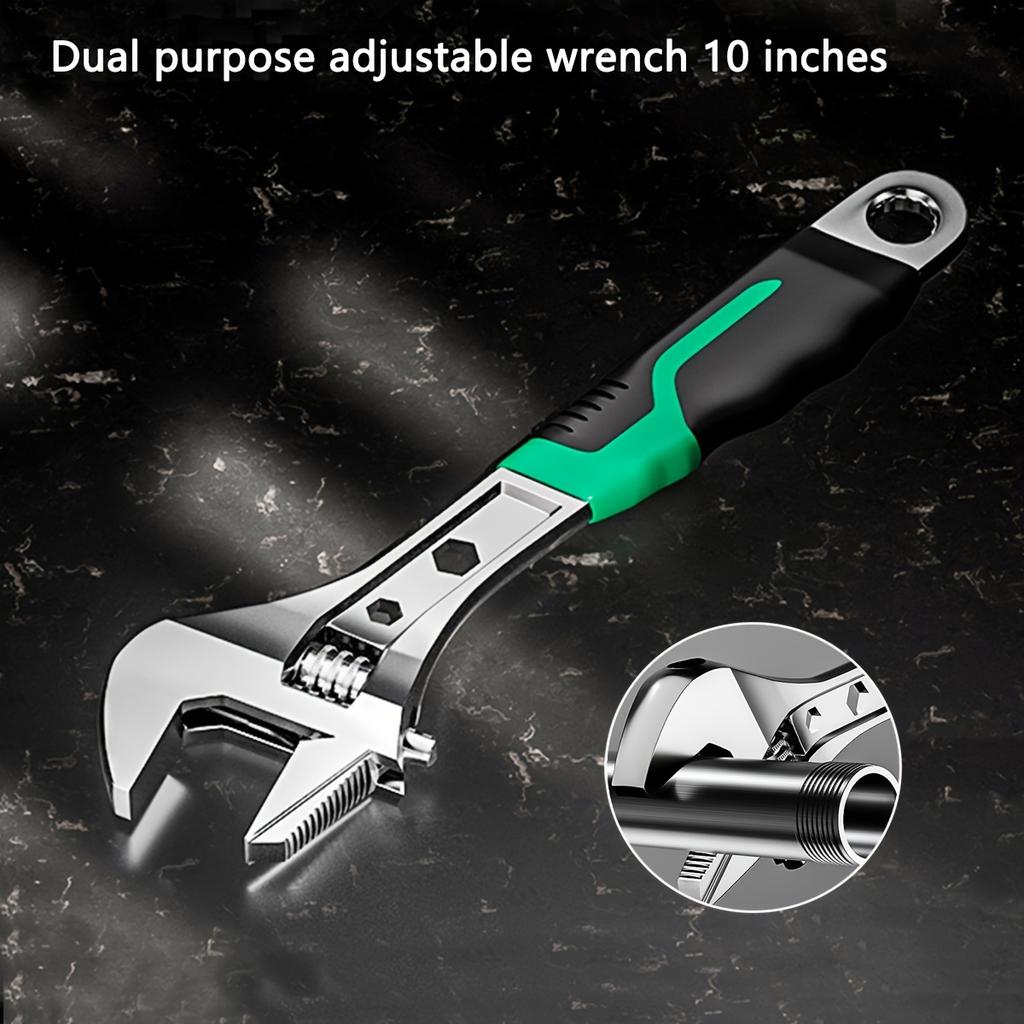 8 Inch 10 Inch 12 Inch Adjustable Wrench, Drop Forged Cr-V Steel, Small Spanner Wrenches Set,Crescent Grip for Greater Leverage