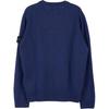 STONE ISLAND Однотонный свитшот с длинным рукавом и круглым вырезом с логотипом для детей Синий 7516506A1-V0027