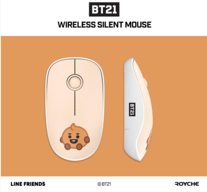 BTS BT21 Официальная БЕБИ-версия Беспроводная Бесшумная Мышь Аутентичные Товары K-POP