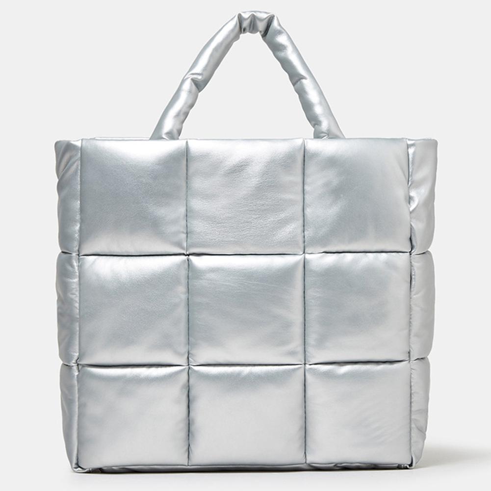 Женская стеганая сумка-тоут, универсальная сумка-тоут с мягкой подкладкой, мягкая стеганая сумка через плечо, легкая сумка для покупок на молнии большой вместимости