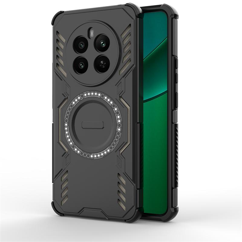 Чехол для Realme 12 Plus Для Realme 12 Plus 5G Противоударная Магнитная адсорбция Беспроводная зарядка Задняя крышка Для Чехол для Realme 12 Plus