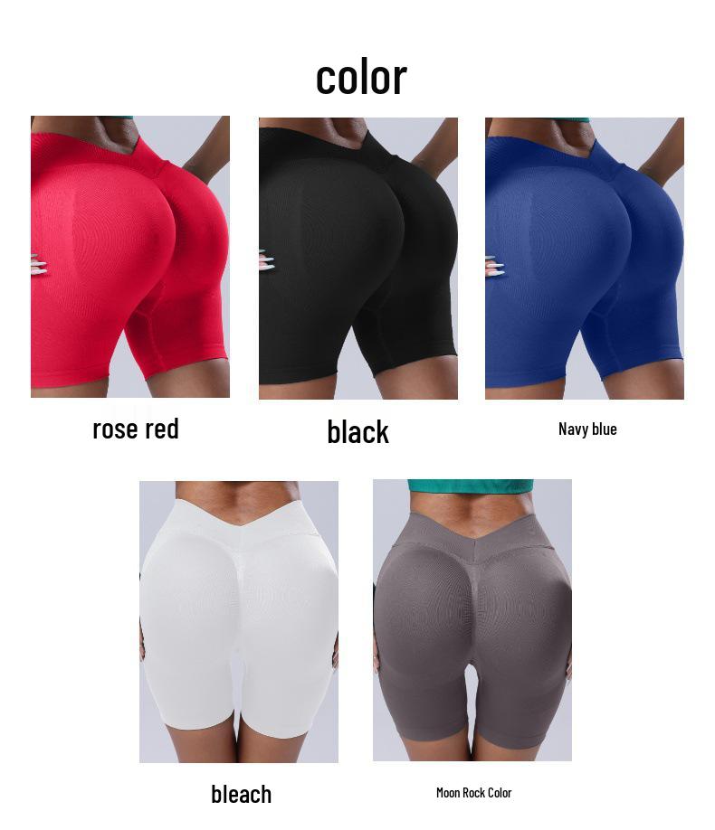 Бесшовные шорты для йоги с V-образной спиной и эффектом «персика» для летнего фитнеса