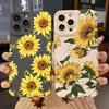 Милый силиконовый чехол для телефона с подсолнухом для iPhone 15 Pro Max 11 12 13 14 16 X XS XR 7 8 Plus SE 2020 13 Mini противоударный мягкий чехол