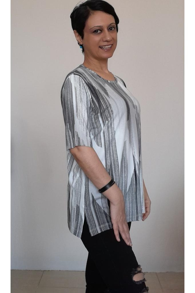 Женская стильная футболка большого размера с круглым вырезом, белая, черная, с рисунком, футболка из чесаного хлопка и вискозы