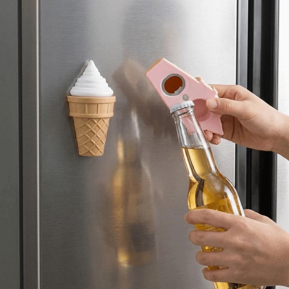 Portable Magnetic Bottle Opener Cute Beverage Opener Multi-functional Box Opener Kitchen Gadget