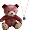 Petit Luu Birthstone Color Crystal Mini Angel Bear Necklace Gift (December)