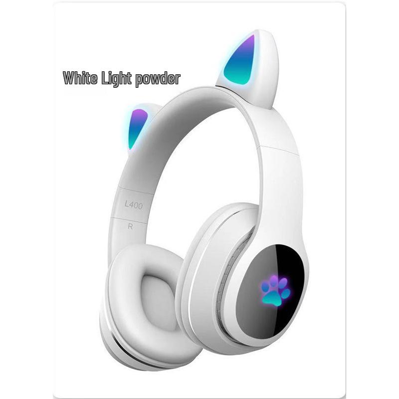 Милые Светящиеся Bluetooth-наушники с кошачьими ушками для детей - Модные Беспроводные Наушники для Девочек