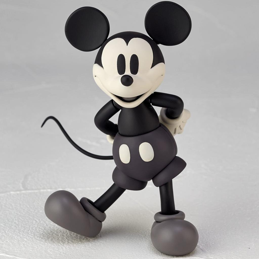 Kaiyodo figurecomplex MOVIE REVO Микки Маус Монохромный Цвет МИККИ МАУС монохромный цвет 105 мм АБС ПВХ Окрашенная Фигурка Действия Revoltech (1936 / Вер.)