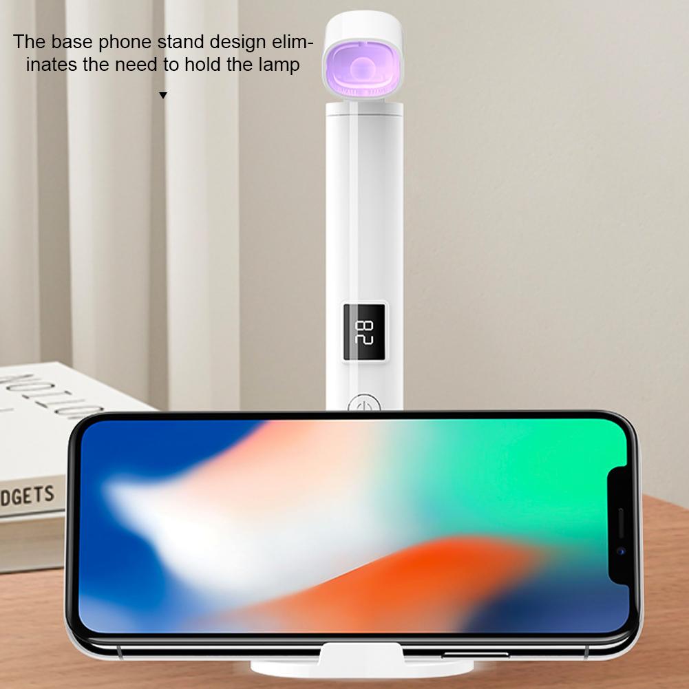 Портативная лампа для нейл-арта, ручная, с плоской головкой, перезаряжаемая версия, выдвижной кронштейн для лампы с плоской головкой, лампа для фототерапии ногтевой пластины