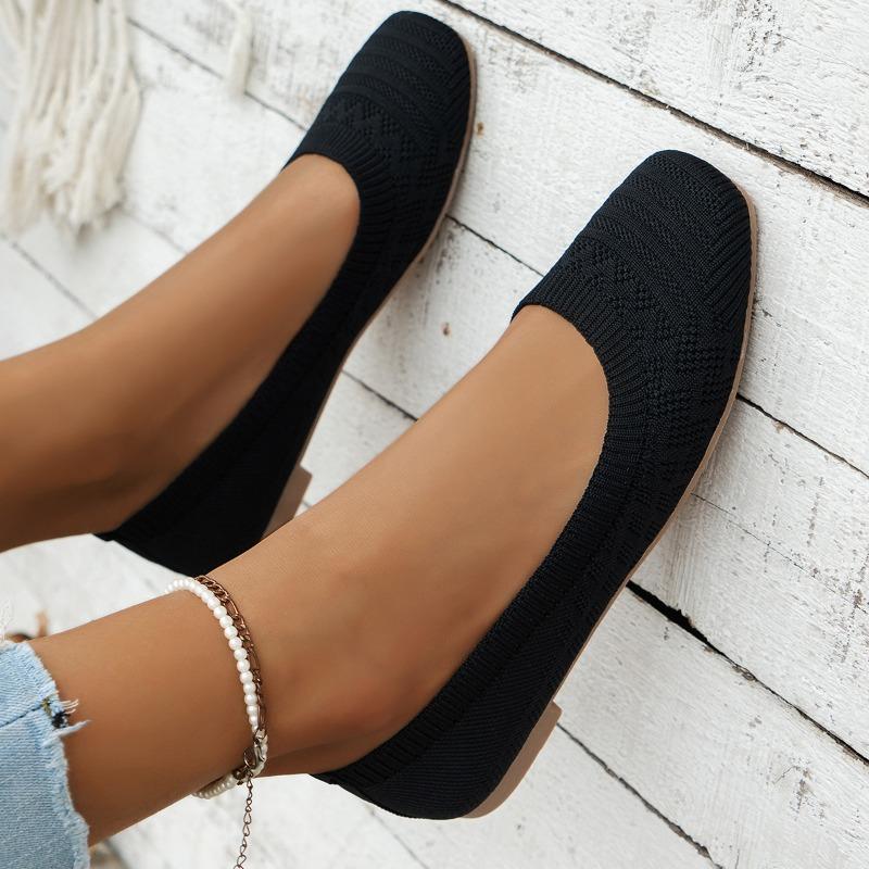Трансграничные универсальные летние повседневные и удобные универсальные весенне-летние новые дышащие туфли-носки из летучей ткани на мягкой подошве для женщин