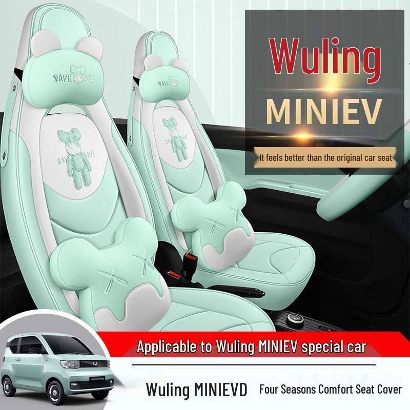 Wuling Hongguang Mini EV Leather Cartoon Car Seat Cushion