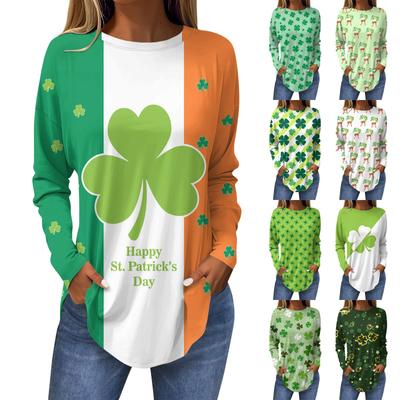 Футболки для женщин, осенние повседневные рубашки с длинным рукавом, толстовка с принтом, топ, пуловер