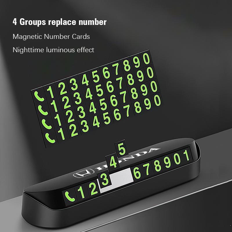 SNUF6 Car Parking Contact Number Plate Move Car Contact Card For Honda Civic Fit Jazz Accord Pilot CRV Odyssey Passport City Shuttle