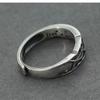 Vintage 925 Silver Ring For Men Jewelry Couple Temperament Cross Lines Stone Ring Male Finger Accessories Gift For Lover