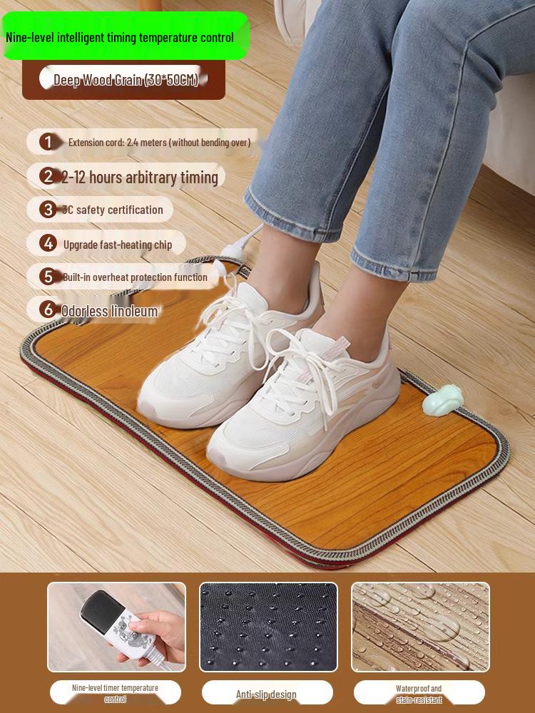 Электрическая грелка для ног: Офисный согревающий коврик для пола для женщин