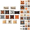 Stylish Halloween Pumpkin Decorative Pillowcases With Invisible Zipper Design