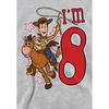 Toy Story Childrens/Kids I'm 8 Woody Heather Birthday Pullover Hoodie
