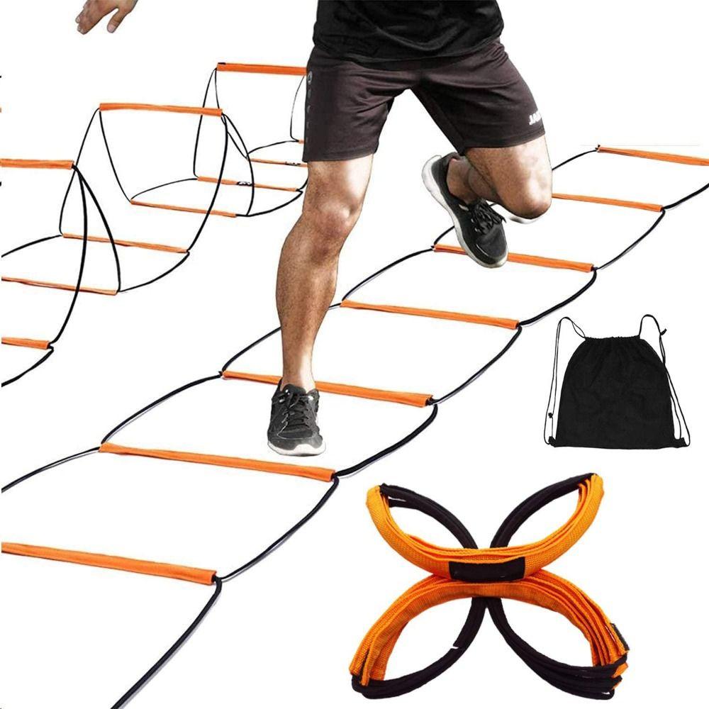 Orange Agile Ladder Carbon Steel Footwork Training Jump Ladder Football Equipment