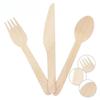 Biodegradable Disposable Knife, Fork, Birch Wood, Disposable Biodegradable Western Dessert, Ice Cream Knife, Fork, Spoon