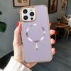 For iPhone 16 Pro Max Magnetic Case Electroplating Anti-Drop TPU+PC Phone Back Cover