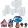1PC DIY Gypsum Candle Mirror Resin Mushroom Ornaments Silicone Mold