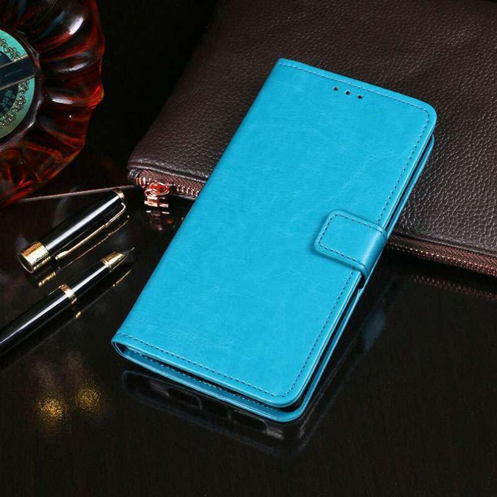 (sky blue, iPhone 11) Luxury Flip Wallet Case